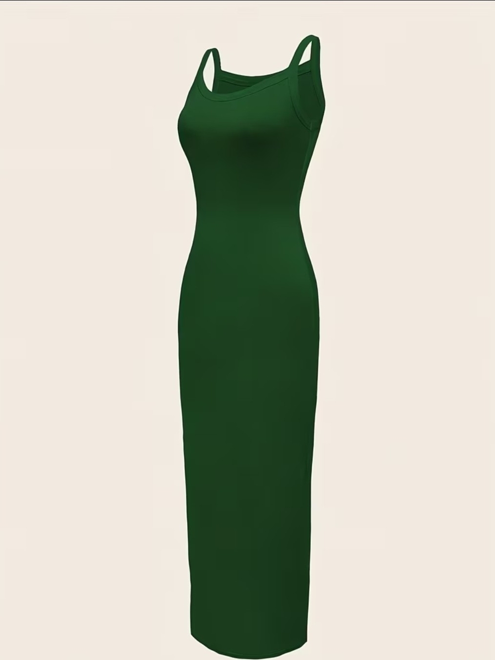 Women's Forest Green Tank Maxi Dress